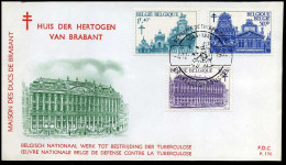 1354/58 - FDC - Antiteringzegels, Grote Markt Te Brussel - Stempel : Bruxelles / Brussel - 1961-1970
