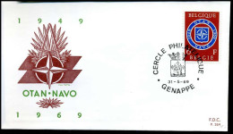 1496-  FDC - OTAN - NAVO - Stempel : Genappe - 1961-1970