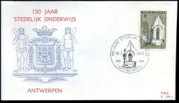 1487 -  FDC - 150 Jaar Stedelijk Onderwijs Antwerpen - Stempel : Antwerpen - 1961-1970