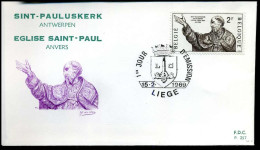 1482 -  FDC - St.-Pauluskerk Te Antwerpen - Stempel : Liège - 1961-1970