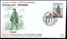 1445 -  FDC - Dag Van De Postzegel - Stempel : Brussel / Bruxelles - 1961-1970