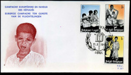 1410/12 -  FDC - Europese Campagne Ten Voordele Van De Vluchtelingen - Stempel : Liège - 1961-1970
