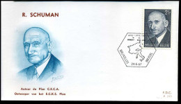 1419 -  FDC - Robert Schuman - Stempel : Bruxelles / Brussel - 1961-1970