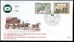 1395/96 - FDC - Koninklijke Landsbond Der Belgische Postzegelkringen - Stempel : Bruxelles / Brussel - 1961-1970