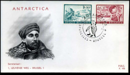 1391/93 + 1394  - FDC - Zuidpoolexpedities - Stempel : Bruxelles / Brussel - 1961-1970