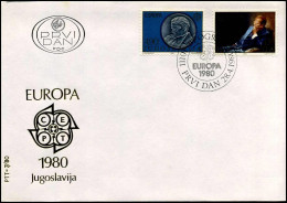 FDC - Yugoslavia - Europa CEPT 1980 - 1980