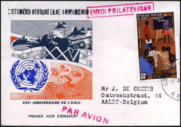 Cover To Aalst, Belgium - XXVe Anniversaire De L'O.N.U. - Benin - Dahomey (1960-...)