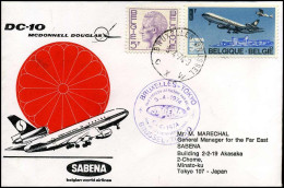 First Flight Brussels-Tokyo, DC-10, SABENA - Brieven En Documenten