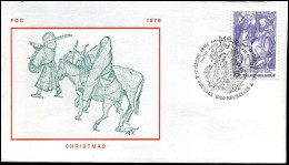 1837 - FDC - Kerstmis   - Stempel : Brussel/Bruxelles - 1971-1980
