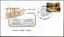 1826 - FDC - Eerste Metrolijn In Brussel   - Stempel : Antwerpen - 1971-1980