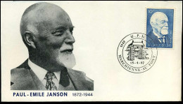 1414 - FDC -Emile Janson (1872-1944)   - Stempel : Marchienne-au-Pont - 1971-1980