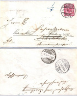 Allemagne - Lettre Poststempel Strassburg ELS 4 1891 - Freiburg 1891 - Karlsruhe (Baden) 1891 - Otros & Sin Clasificación