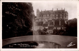 CPA Loches Indre-et-Loire, Chateau, Vu Du Jardin Public - Autres & Non Classés