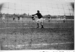 Photographie Vintage Photo Snapshot Football Goal Filet - Deportes