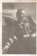 Photographie Vintage Photo Snapshot Militaire Uniforme Médaille Officier - Guerre, Militaire