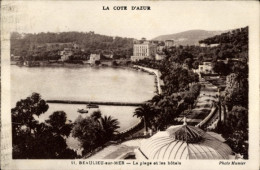 CPA Beaulieu Sur Mer Alpes Maritimes, Strand, Hotels - Other & Unclassified