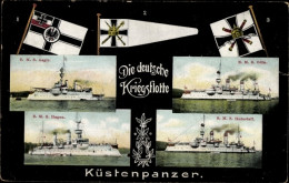CPA Deutsche Kriegsschiffe, SMS Aegir, SMS Odin, SMS Hagen, SMS Heimdall, Küstenpanzer - Sonstige & Ohne Zuordnung