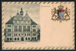 AK Nürnberg, Neues Amtsgebäude, Wappen  - Nürnberg