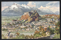 Künstler-AK Edward Harrison Compton: Salzburg, Teilansicht Gegen Den Untersberg  - Sonstige & Ohne Zuordnung