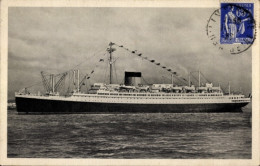 CPA MS Lafayette, Liner, CGT, Le Havre Southampton New York - Autres & Non Classés