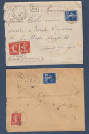 Haute Garonne - 2 Enveloppes Recommandées De Bagnères De Luchon - 1877-1920: Periodo Semi Moderno