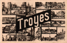 N°3011 W -cpa Troyes -multivues- - Troyes