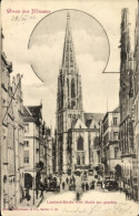 CPA Münster In Westfalen, Lamberti-Kirche Vom Markt Aus Gesehen - Other & Unclassified