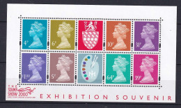 195 GRANDE BRETAGNE 2000 - Y&T BF 9 + 2 Vignettes- Reine Elizabeth II - Neuf ** (MNH) Sans Charniere - Unused Stamps