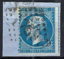 FRANCE Classique, B Obl. GC Des Villes Sur TP Isolés: GC 1769 (Le Havre,1) Sur Y&T 22 Sur Fragment - 1862 Napoléon III