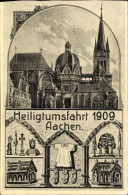 Artiste CPA Aachen, Heiligtumsfahrt 1909, Kirche, Grabtuch Jesu, Kerze - Other & Unclassified
