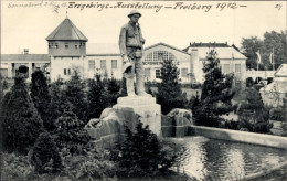 CPA Freiberg In Sachsen, Erzgebirgsausstellung 1912, Bergwerkshalle, Bergmannsbrunnen - Other & Unclassified