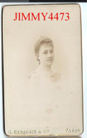 CARTE CDV - Phot-Edit. G. RENAUDIN & Cie - Portrait D'une Jolie Jeune Fille à Identifier - Tirage Aluminé 19 ème - Antiche (ante 1900)