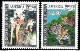 18324. Felins - UPAEP - Bolivia Yv 836-37 - MNH - 1,75 (7) - Raubkatzen