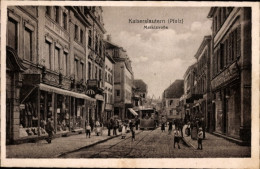 CPA Kaiserslautern In Der Pfalz, Marktstraße, Geschäft H. Litzius, J. Weber & Sohn, Straßenbahn - Autres & Non Classés