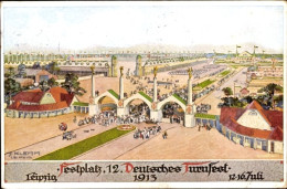 Artiste CPA Klemm, J., Leipzig In Sachsen, 12. Deutsches Turnfest 1913, Festplatz - Other & Unclassified