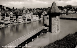 CPA Luzern Stadt Schweiz, Kapelbrücke Mit Wasserturm - Sonstige & Ohne Zuordnung