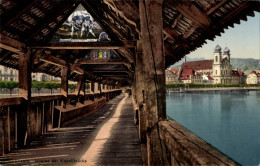 CPA Luzern Stadt Schweiz, Kapellbrücke, Innenansicht - Sonstige & Ohne Zuordnung