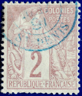 -Sage  Type  Alphée Dubois N° 47 Ob  Bleu.LA REUNION ( ST DENIS 1891.) - Alphee Dubois