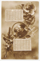 CPA  Calendrier 1920 (4) Bonne Année   Fleurs  Couple - Nouvel An