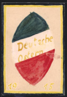 Künstler-AK Handgemalt: Deutsche Ostern, Osterei  - War 1914-18
