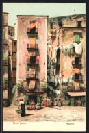 Artista-Cartolina Napoli, Mehrstöckige Häuser In Santa Lucia  - Napoli (Napels)