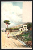 Lithographie Capri, Entrata Del Villaggio  - Autres & Non Classés