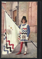 Artista-Cartolina Siena, 17 Paggi Delle Storiche Contrade Di Siena, Istrice  - Siena