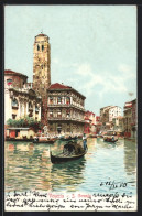 Lithographie Venezia, S. Geremia, Gondeln  - Venezia (Venedig)
