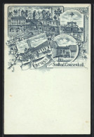 Lithographie Stotternheim B. Erfurt, Soolbad Louisenhall, Kinderbad, Badeanstalt  - Erfurt