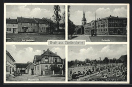 AK Stotternheim, Gasthaus Ratskeller, Geschäft Am Karlsplatz, Schwimmbad  - Autres & Non Classés
