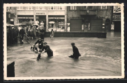 Foto-AK Osterfeld, Hochwasser Im Jahr 1938  - Inondations