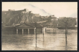 AK Koblenz, Hochwasser 1921, Festung Ehrenbreitstein  - Inondations