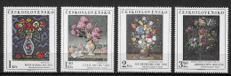 Czechoslovakia 1976 MiNr. 2351 - 2354 National Galleries (XI) Art, Painting, Bouquets, Flowers 4V  MNH**  5.00 € - Ongebruikt
