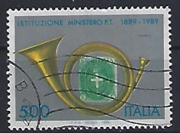Italy 1989  100 Jahre Ministerium Fur Des Post- Und Fernmeldewesen  (o) Mi.2088 - 1981-90: Gebraucht